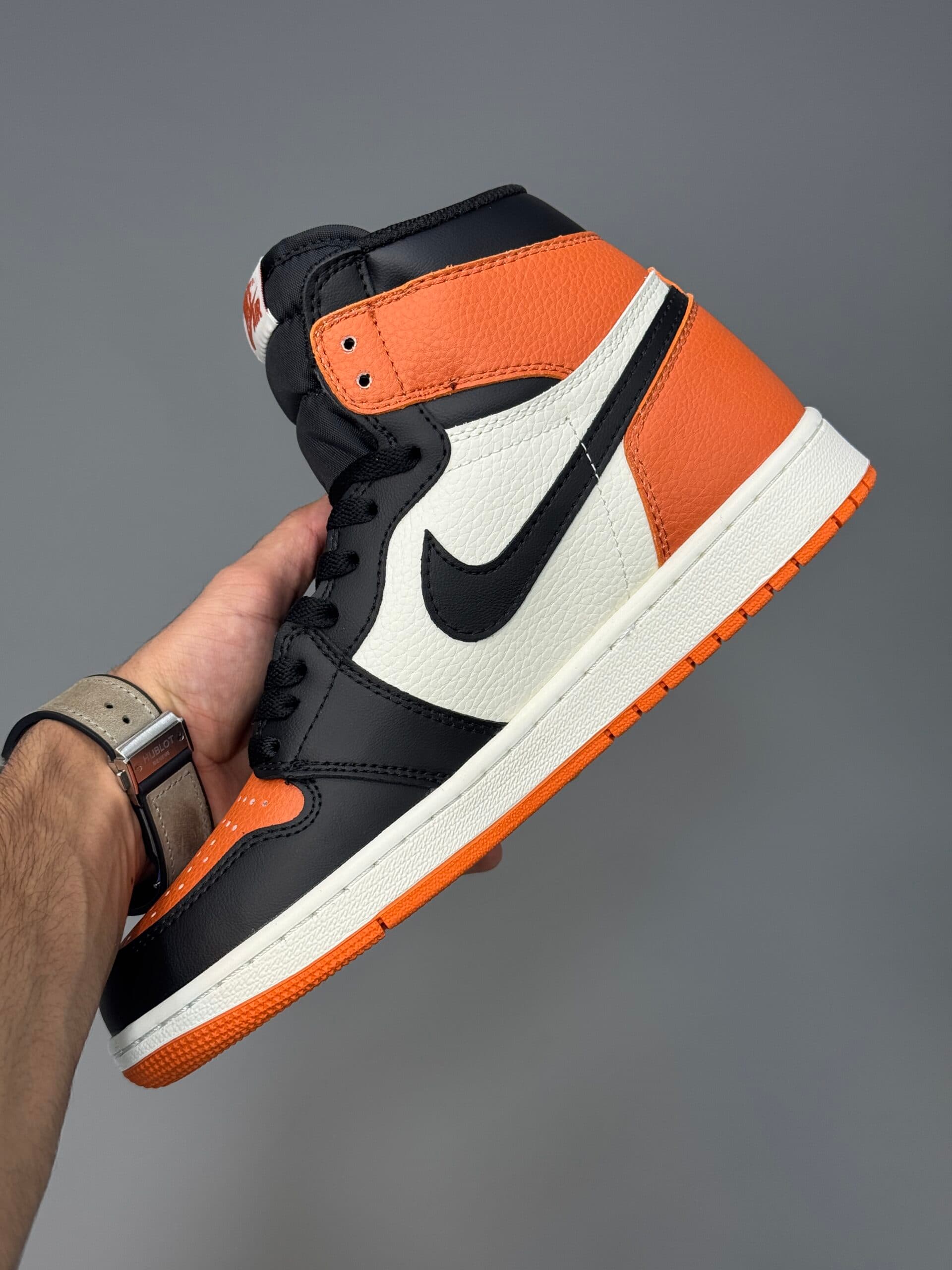 کتونی جردن وان ساقدار نارنجی مشکی Air Jordan 1 High Shattered Backboard — تصویر ۴