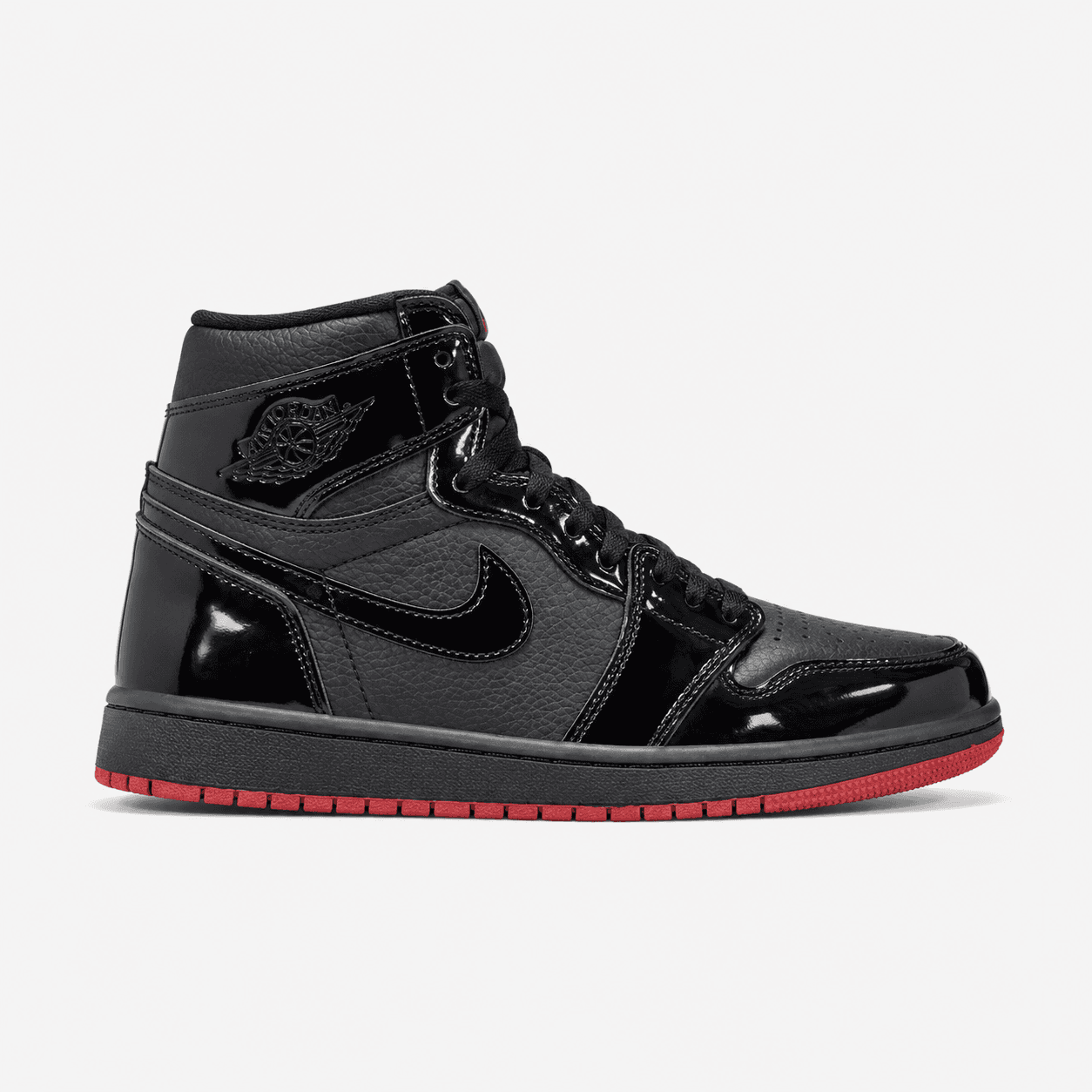 کتونی جردن وان ساقدار ورنی مشکی Air Jordan 1 High SP Gina