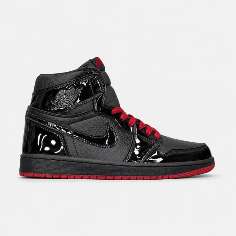 کتونی جردن وان ساقدار ورنی مشکی Air Jordan 1 High SP Gina — تصویر ۷