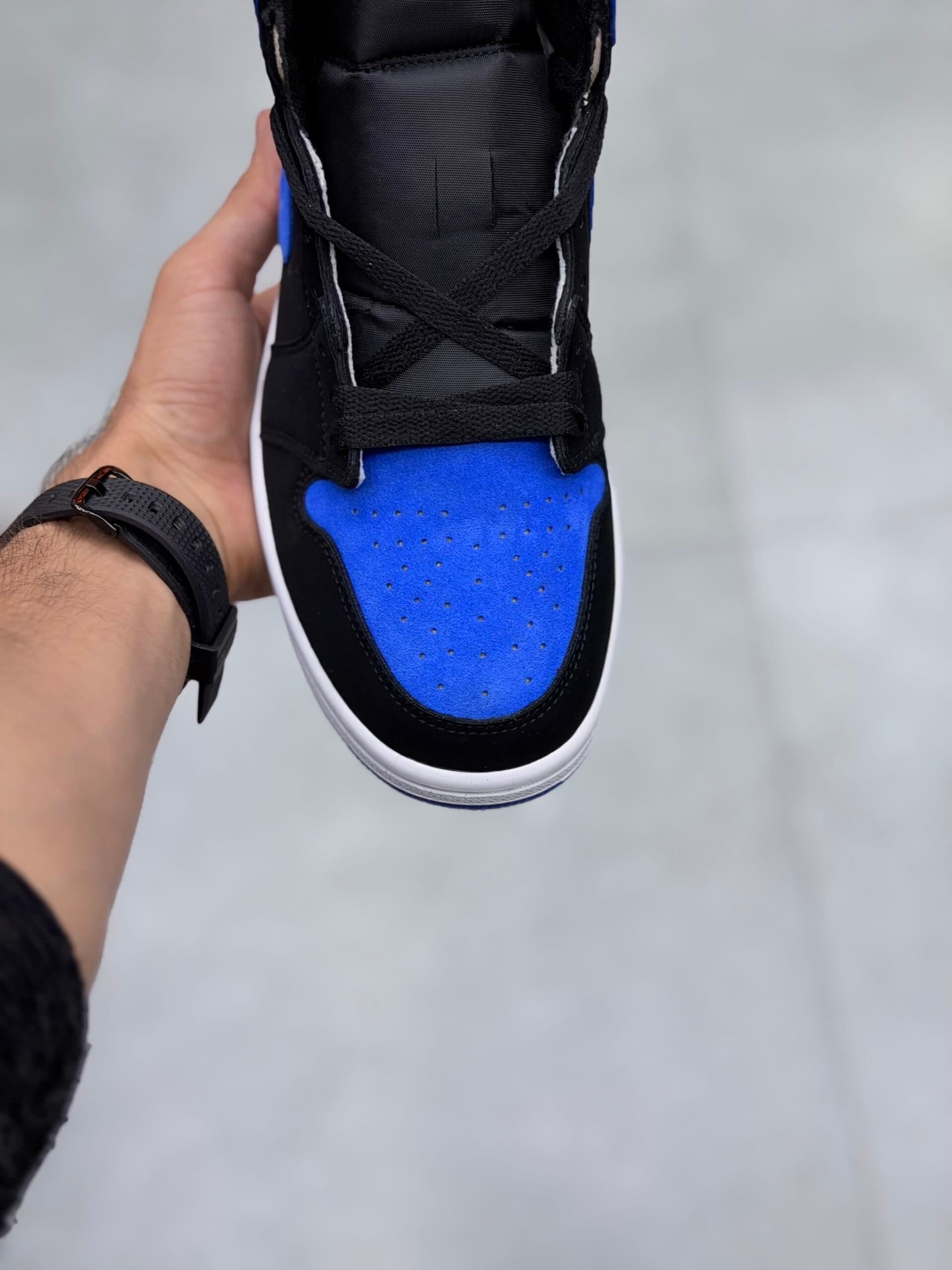 کتونی جردن وان ساقدار مشکی آبی Air Jordan 1 High Royal Reimagined — تصویر ۱۰