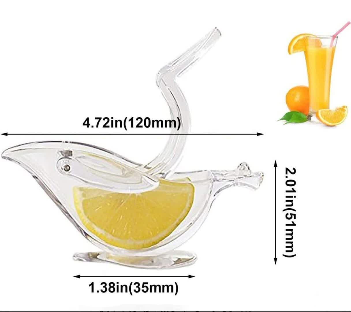 آبمیوهگیری دستی شفاف طرح پرنده – طراحی فانتزی و کاربردی برای آشپزخانه — تصویر ۲