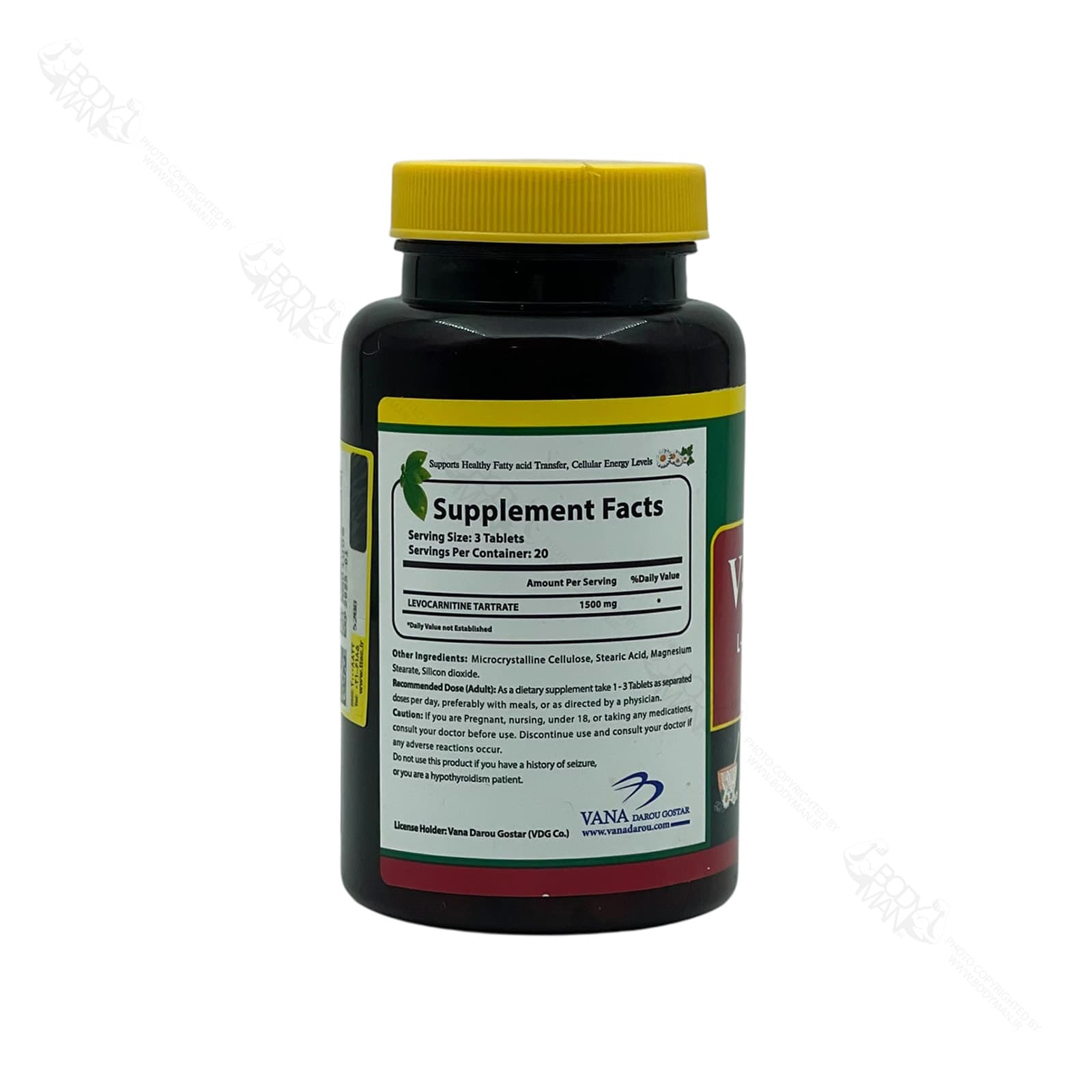 ال کارنیتین ۵۰۰ وانا برن نرم لایف | Norm Life Vana Burn L Carnitine 500 mg — تصویر ۲