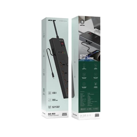 چندراهی و محافظ برق 3500W گرین لاین مدل GREEN LION GS-900 3M — تصویر ۴