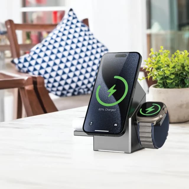 شارژر وایرلس 3 در 1 پاور تریو گرین لاین Power Trio 3 In 1 Wireless Charger — تصویر ۳