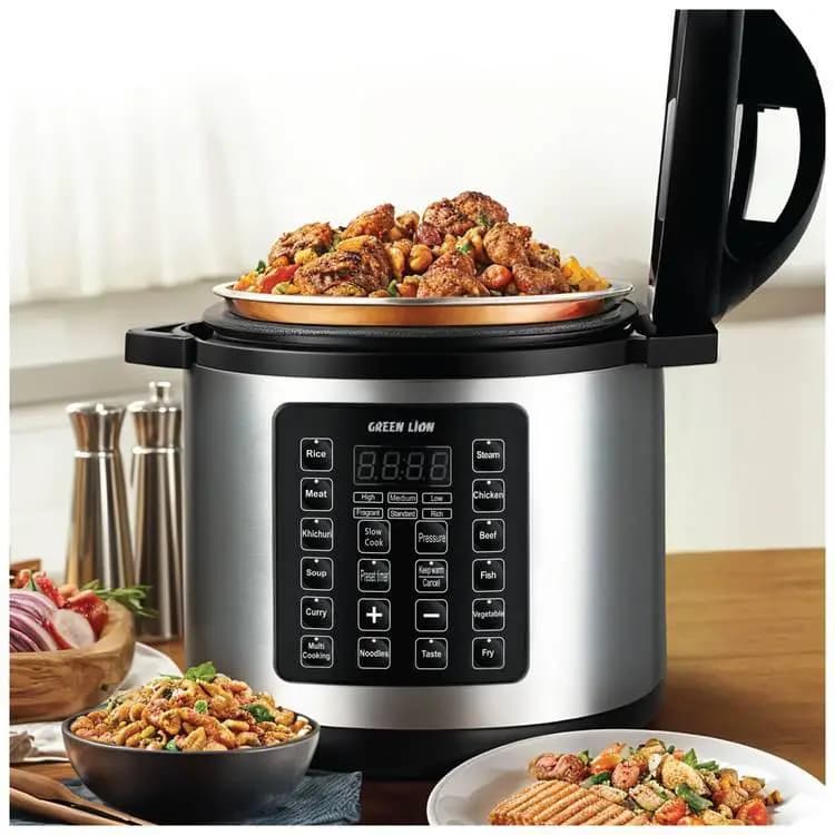 زودپز برقی 6 لیتری گرین لاین مدل Electric Pressure Cooker — تصویر ۳