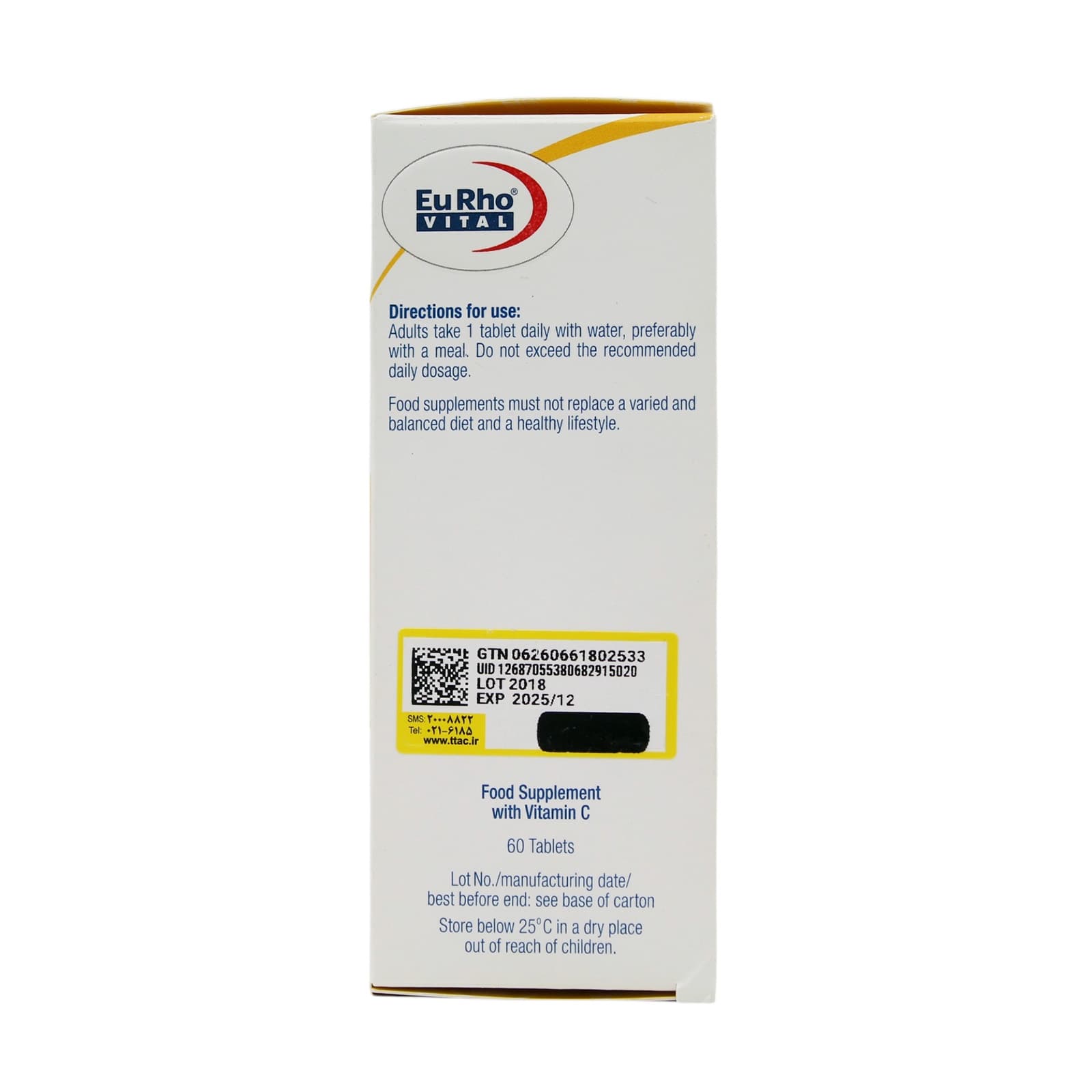 ویتامین سی ۱۰۰۰ یوروویتال | Eu Rho VITAL Vitamin C 1000 — تصویر ۳