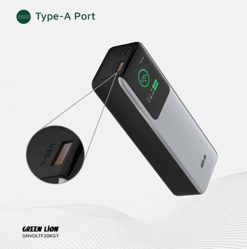 پاوربانک 20000 میلی آمپر ولتورا گرین Green lion Voltura 20000mAh PowerBank — تصویر ۵