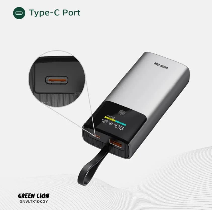 پاوربانک 10000 میلی آمپر ولتیکس گرین Green Voltix 10000mAh Power Bank PD20W — تصویر ۴