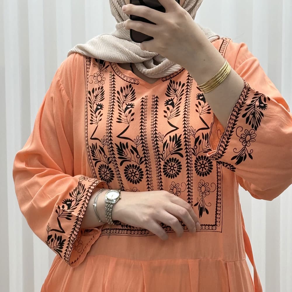 پیراهن نخی مدل الهه H1865 — تصویر ۶