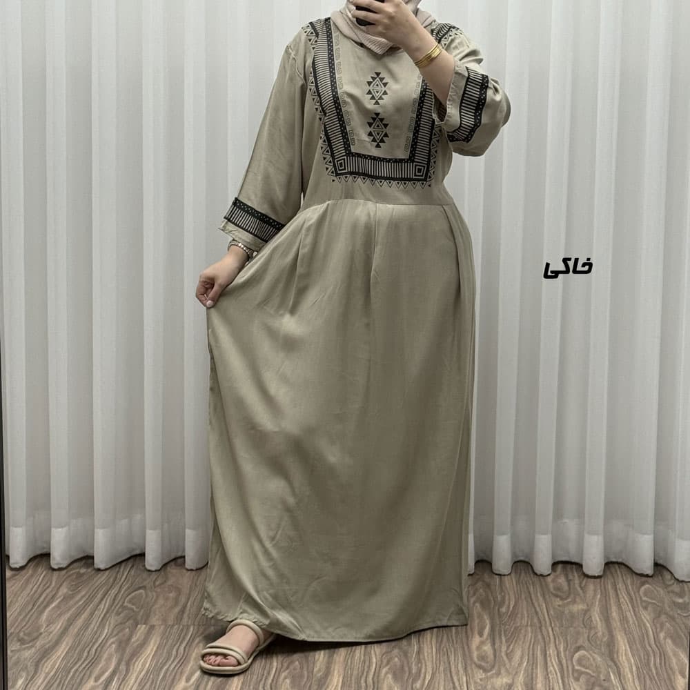پیراهن نخی مدل پادمیرا R1842 — تصویر ۲