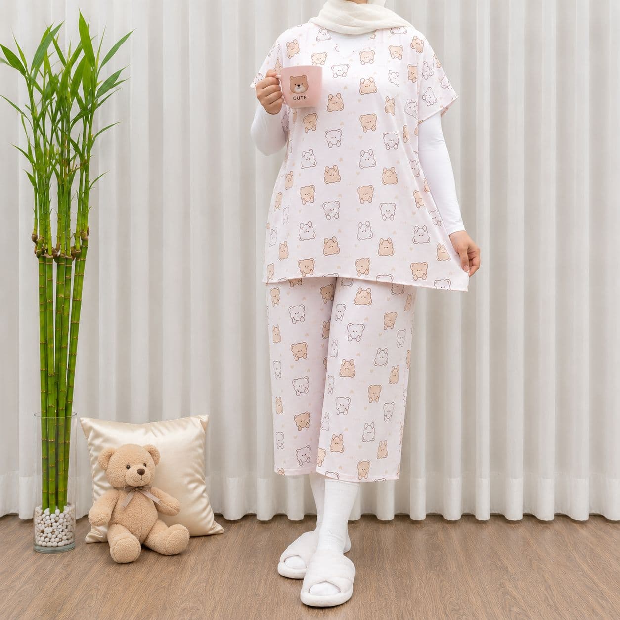 ست راحتی تاپ شلوارک مدل ملیح کد 1832