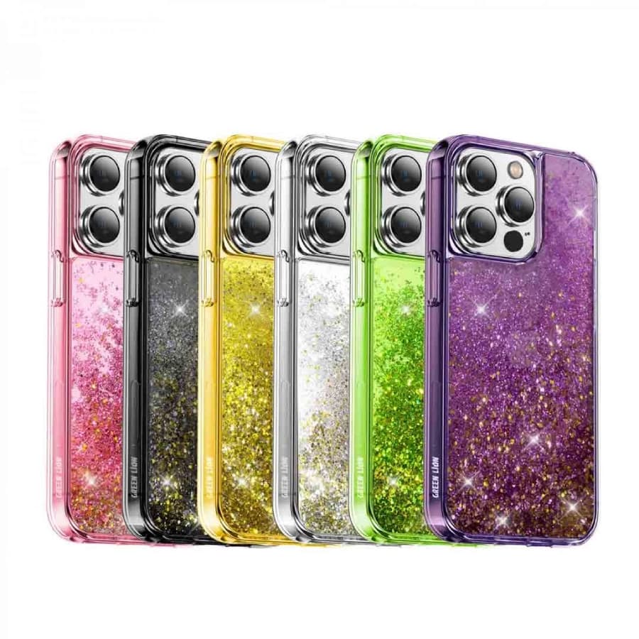 قاب magsafe گرین لاین مدل Happiness 3D Glitter Resin Case