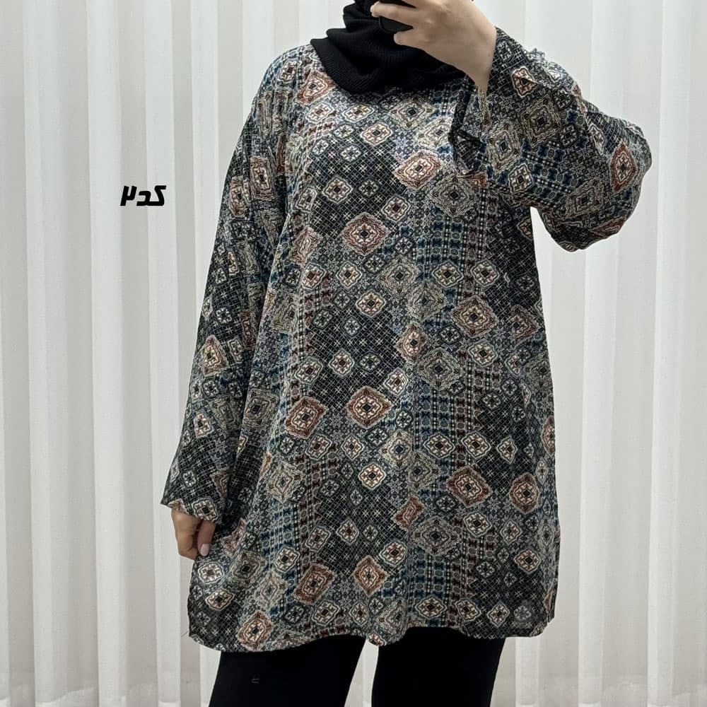 تونیک نخی طرحدار کد A1789 — تصویر ۳