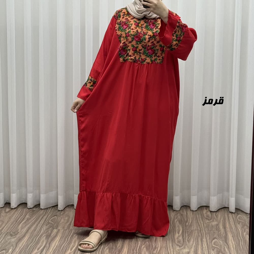 پیراهن نخی مدل پرنس پانچی کد J1786 — تصویر ۲