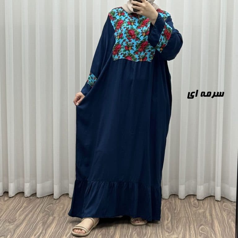 پیراهن نخی مدل پرنس پانچی کد J1786 — تصویر ۱۱