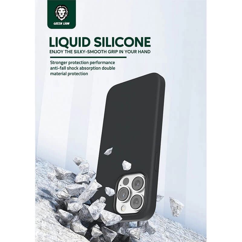 کاور گرین لاین مدل Liquid Silicone مناسب برای گوشی موبایل اپل iPhone 13 Pro Max — تصویر ۵