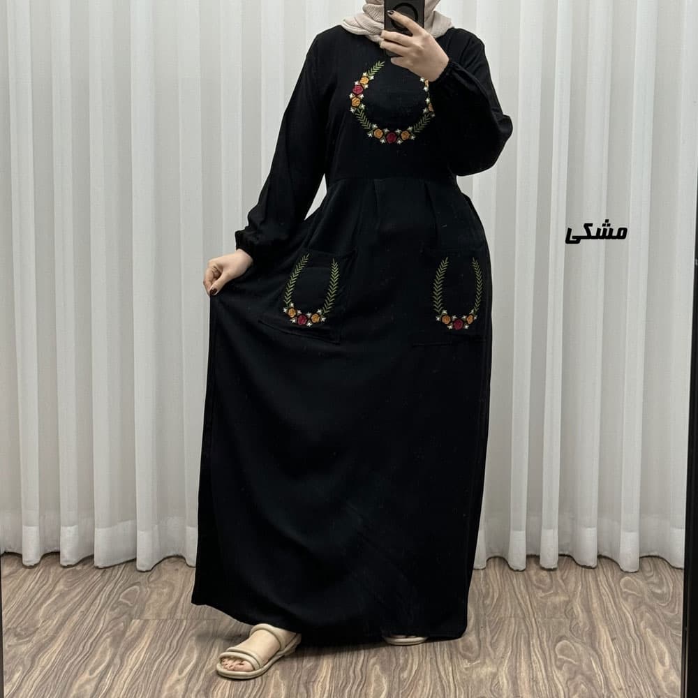 پیراهن گلدوزی نخی مدل خاطره کد 1780 — تصویر ۳