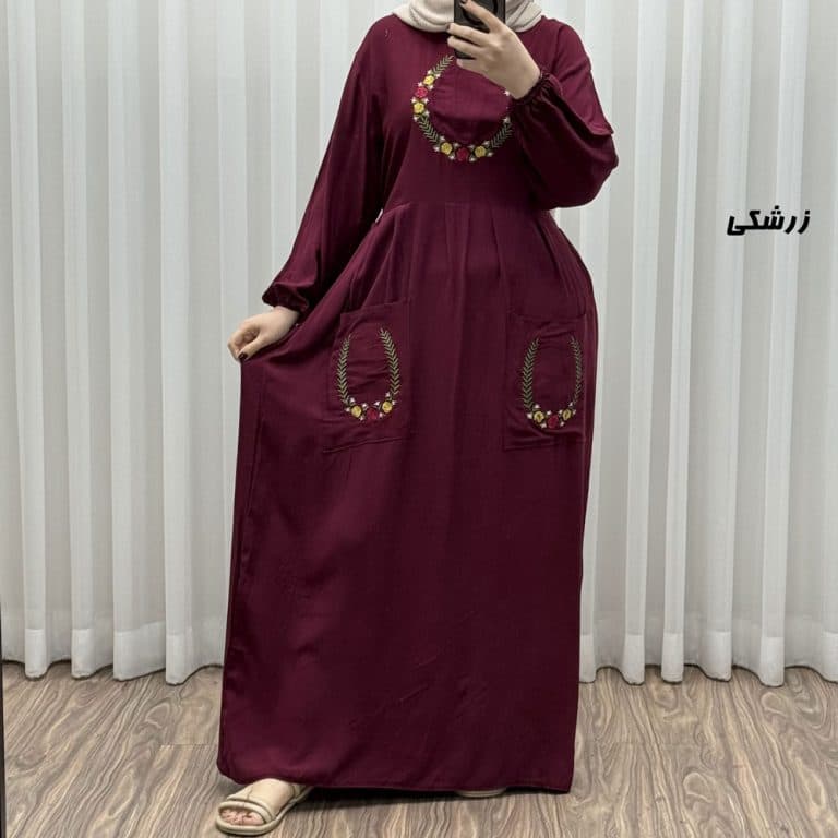پیراهن گلدوزی نخی مدل خاطره کد 1780 — تصویر ۱۲
