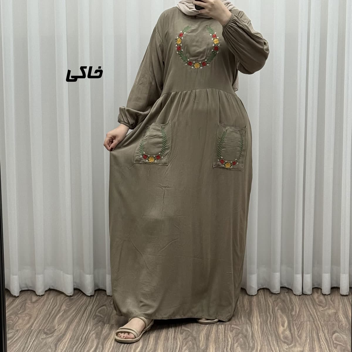 پیراهن گلدوزی نخی مدل خاطره کد 1780 — تصویر ۶