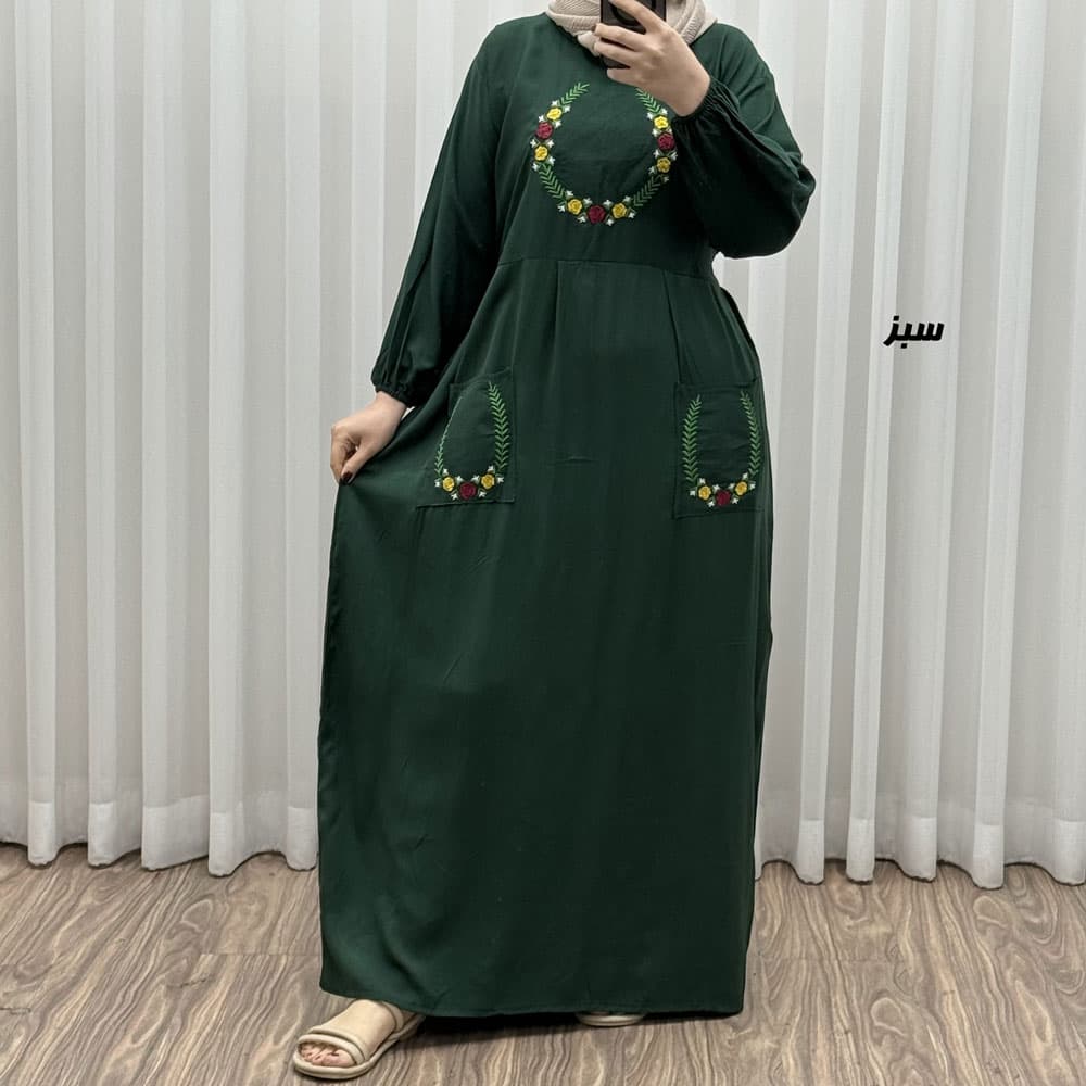 پیراهن گلدوزی نخی مدل خاطره کد 1780