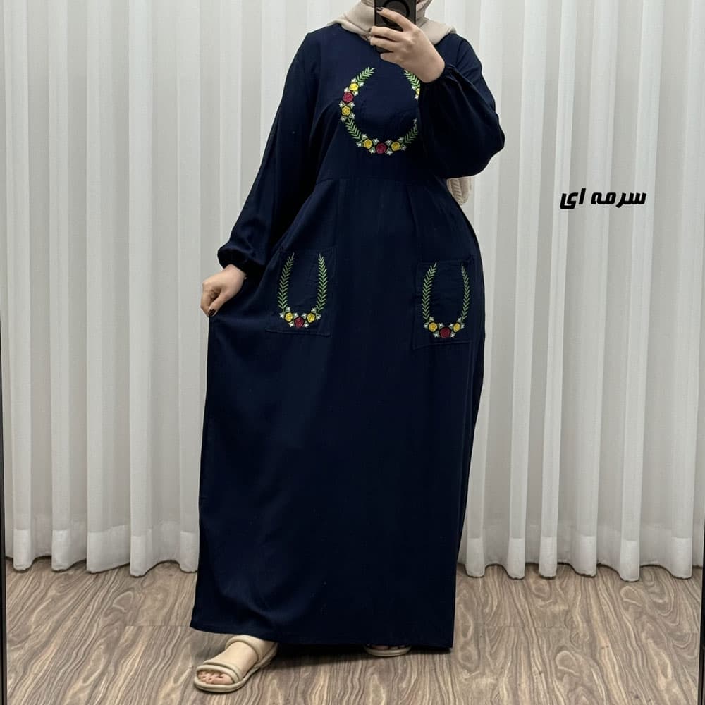 پیراهن گلدوزی نخی مدل خاطره کد 1780 — تصویر ۲