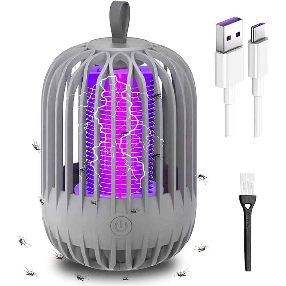 پشه کش شارژی usb مسافرتی نور آبی و چراغ خواب — تصویر ۷