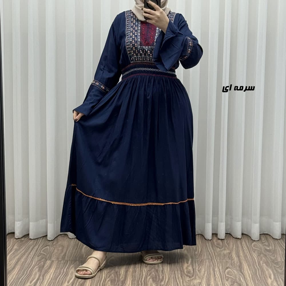 پیراهن گلدوزی وارداتی مدل نازی کد 1778 — تصویر ۶