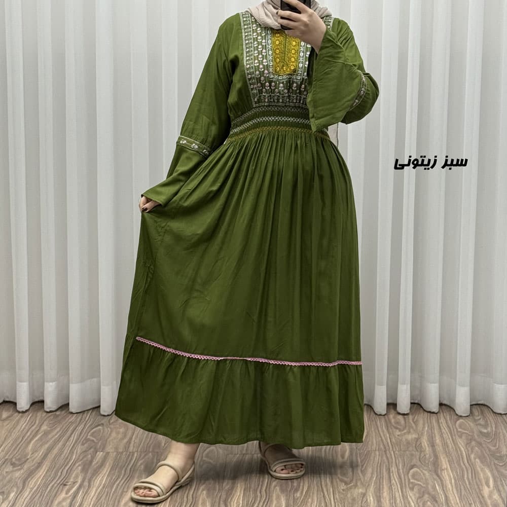 پیراهن گلدوزی وارداتی مدل نازی کد 1778 — تصویر ۷
