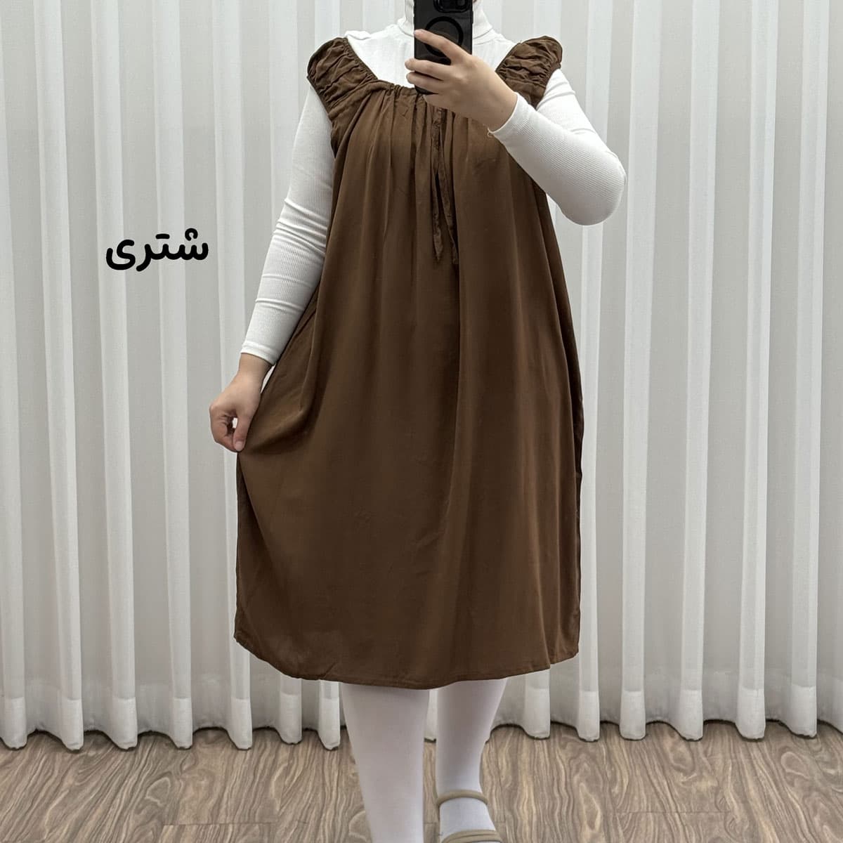 سارافون کوتاه ساده قواره دار کد 1762 — تصویر ۳
