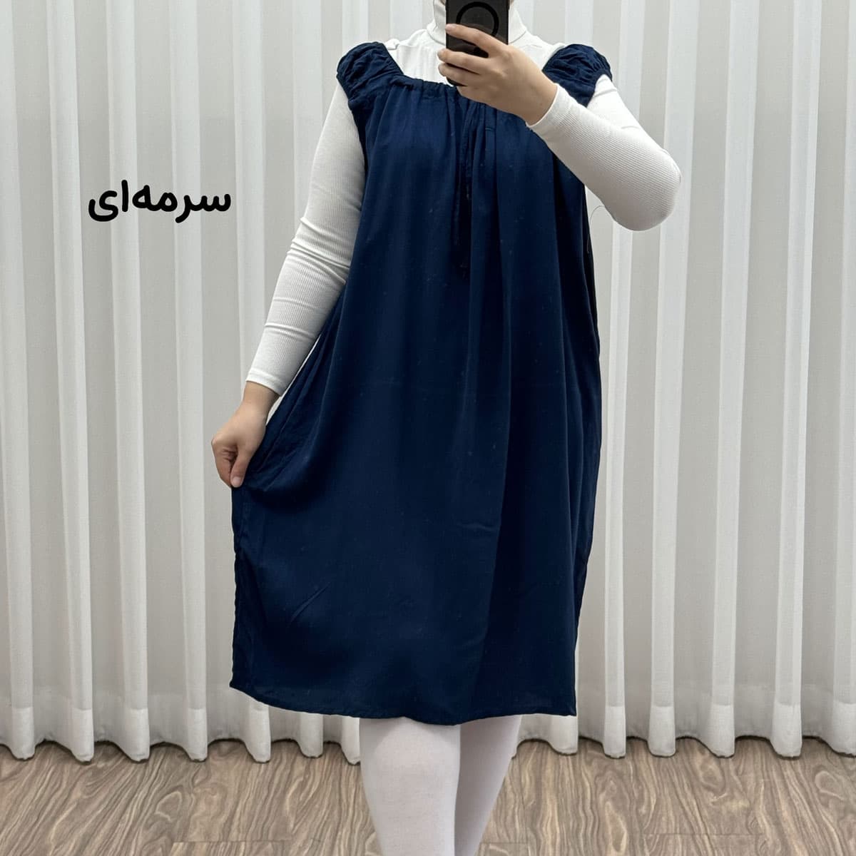سارافون کوتاه ساده قواره دار کد 1762