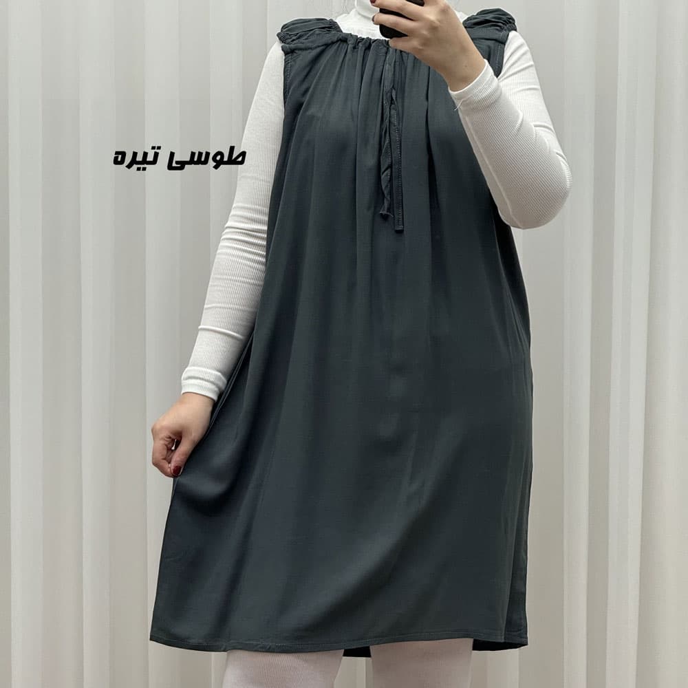 سارافون کوتاه ساده قواره دار کد 1762 — تصویر ۶