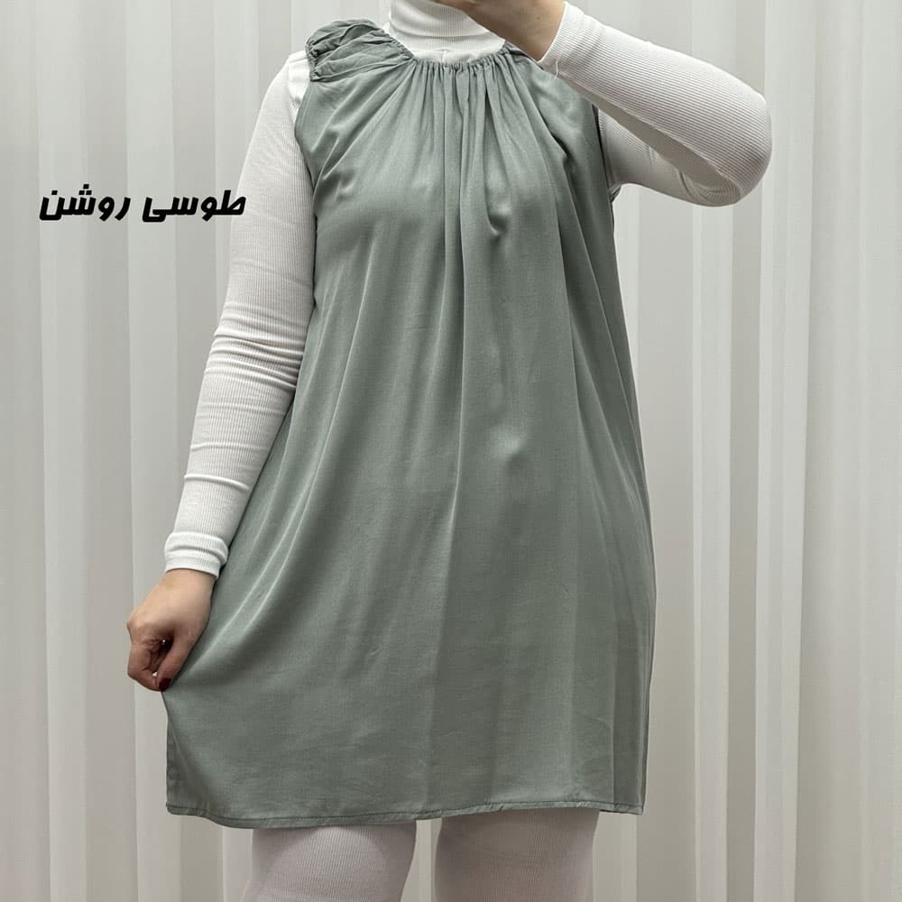 سارافون کوتاه ساده قواره دار کد 1762 — تصویر ۵