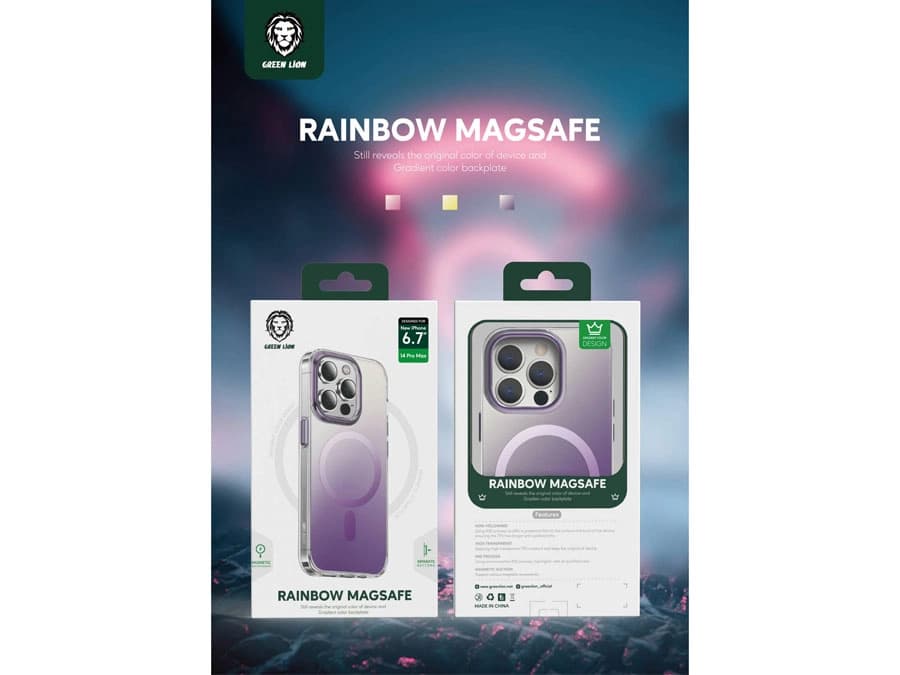 کاور گرین لاین مدل Rainbow Magsafe مناسب برای گوشی موبایل اپل iPhone 14 — تصویر ۶
