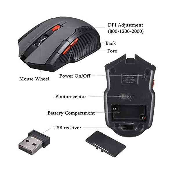 موس بی سیم گیمینگ 2.4 گیگاهرتز 2.4GHz mouse — تصویر ۳
