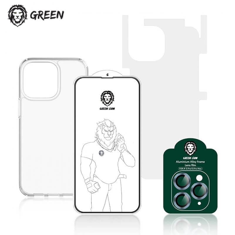 بسته محافظ ۴ کاره گرین لاین 360 protection package 13 pro max — تصویر ۴