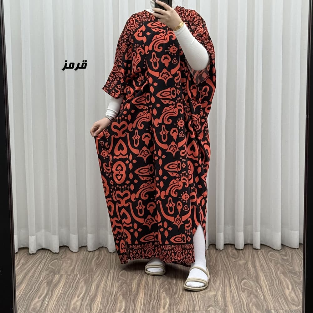 پیراهن فلور بوگاتی پانچ مدل مرجان کد 1761 — تصویر ۳