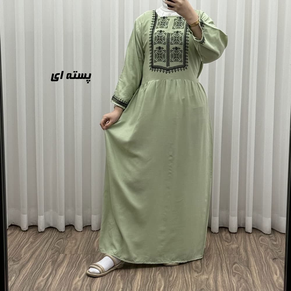 پیراهن ساحلی نخی مدل ساره 2 کد 1756 — تصویر ۸