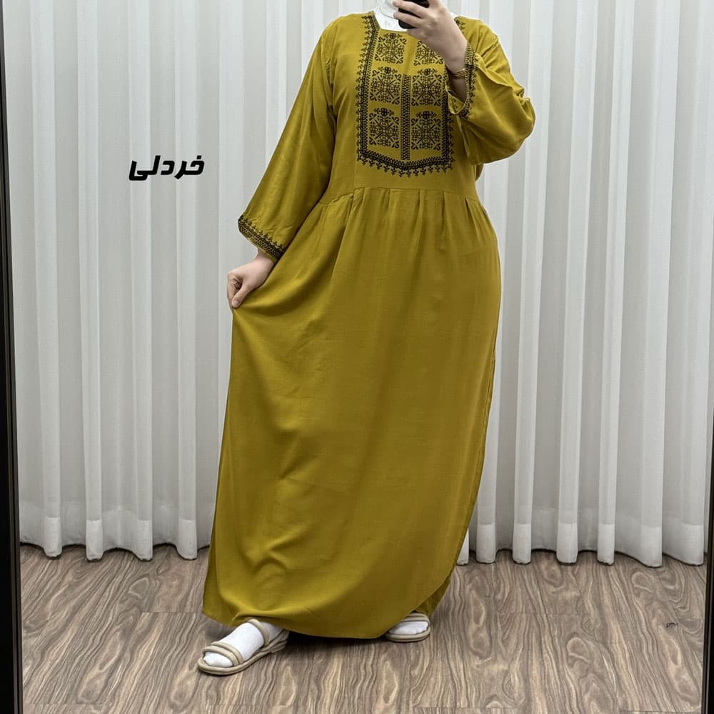 پیراهن ساحلی نخی مدل ساره 2 کد 1756 — تصویر ۷