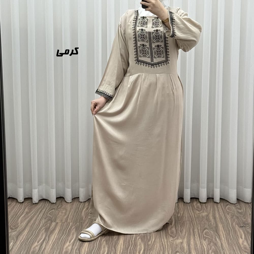 پیراهن ساحلی نخی مدل ساره 2 کد 1756 — تصویر ۴