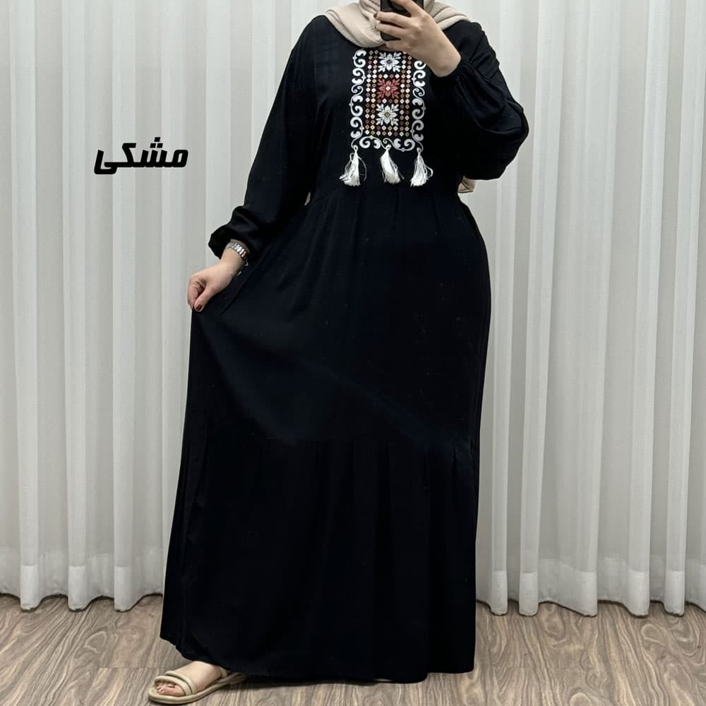 پیراهن نخی منگوله دار — تصویر ۳