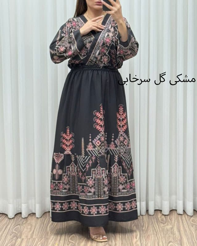 پیراهن ساحلی چپ و راستی مدل دیجیتال کد 1747 — تصویر ۴