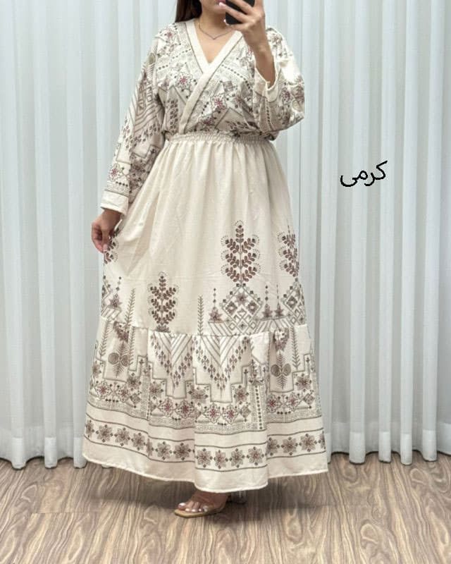 پیراهن ساحلی چپ و راستی مدل دیجیتال کد 1747 — تصویر ۸