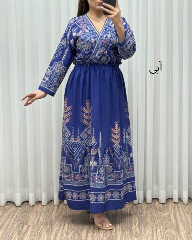 پیراهن ساحلی چپ و راستی مدل دیجیتال کد 1747