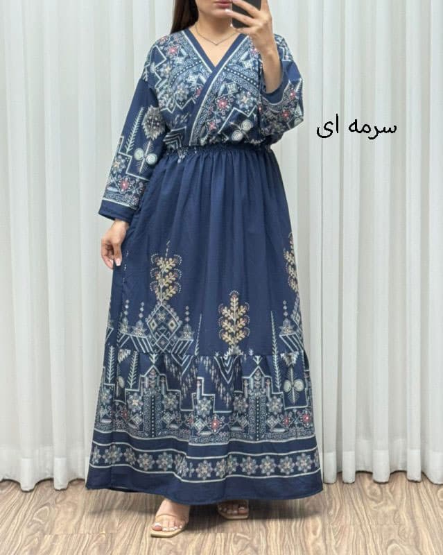 پیراهن ساحلی چپ و راستی مدل دیجیتال کد 1747 — تصویر ۶