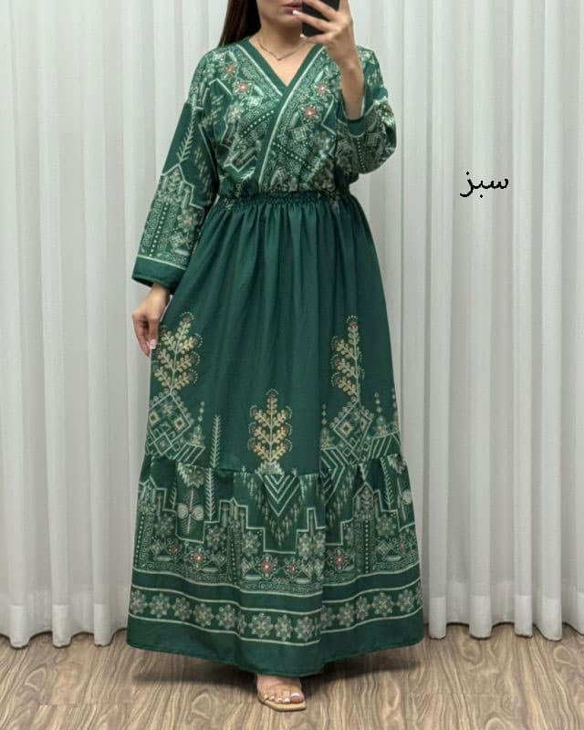 پیراهن ساحلی چپ و راستی مدل دیجیتال کد 1747 — تصویر ۳