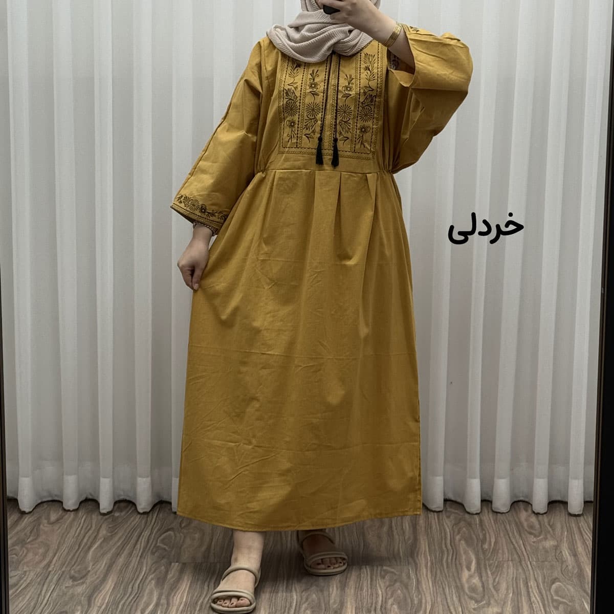 پیراهن گلدوزی مایا لینن کد 1745 — تصویر ۶