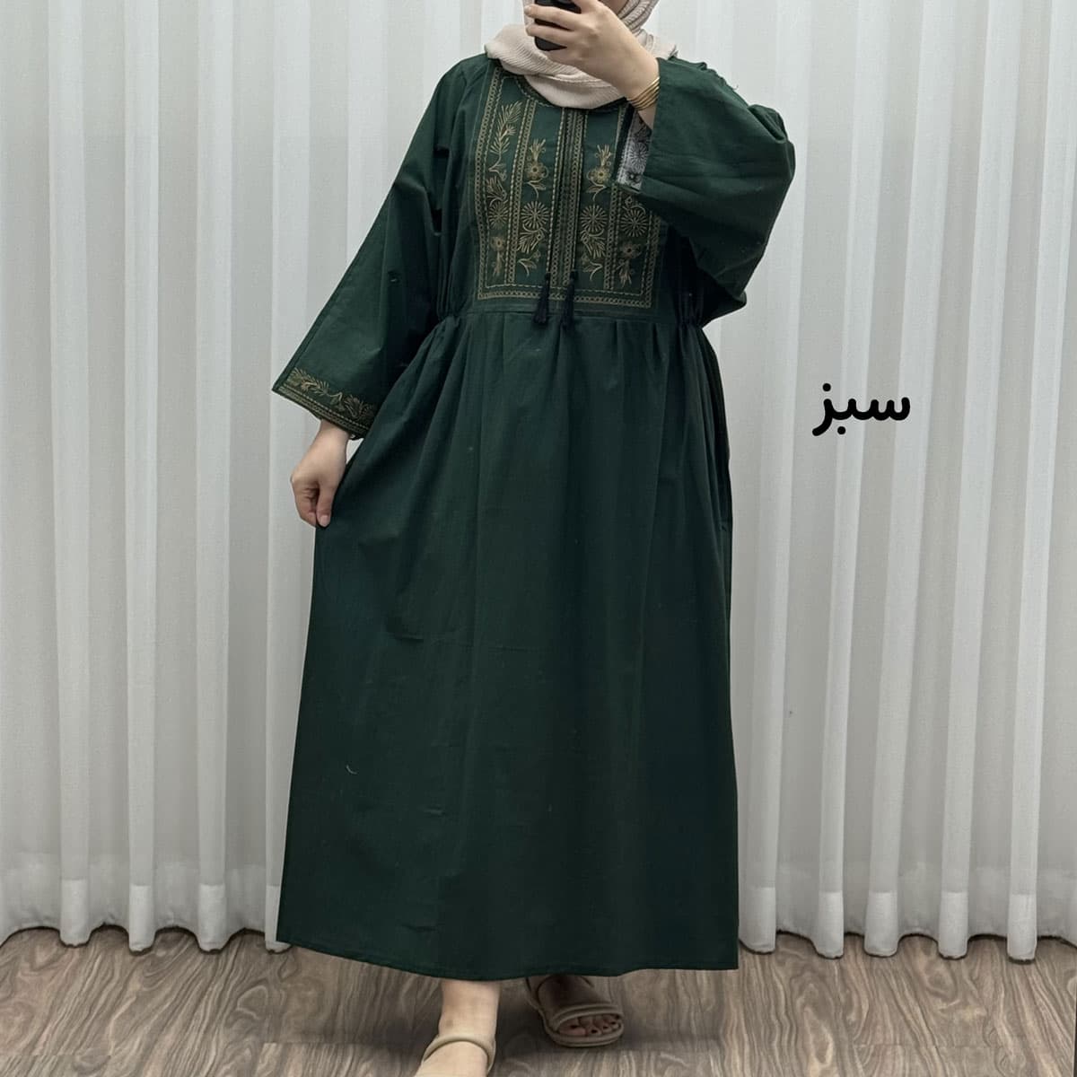پیراهن گلدوزی مایا لینن کد 1745 — تصویر ۲
