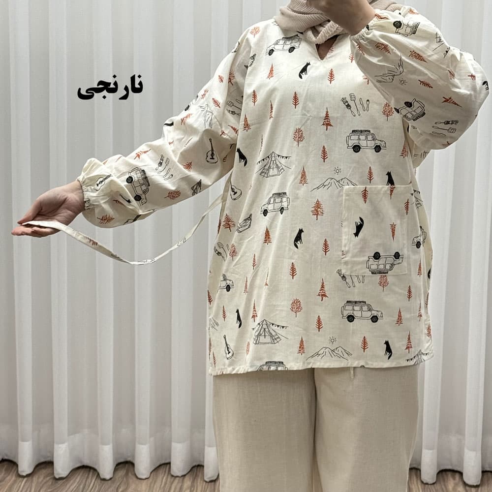 مانتو جلوبسته مدل کاکتوس کد 1818 — تصویر ۴