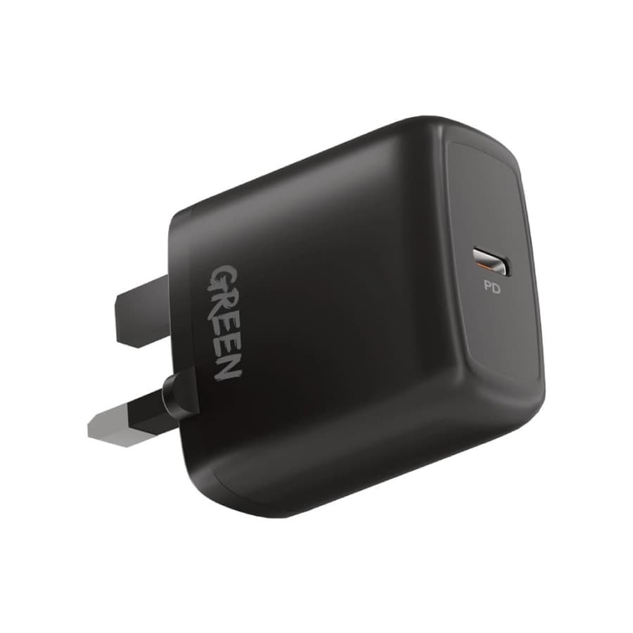 آداپتور تک پورت تایپ سی 20 وات گرین لاین Compact Wall Charger Type-C مدل GN20UKWCBK