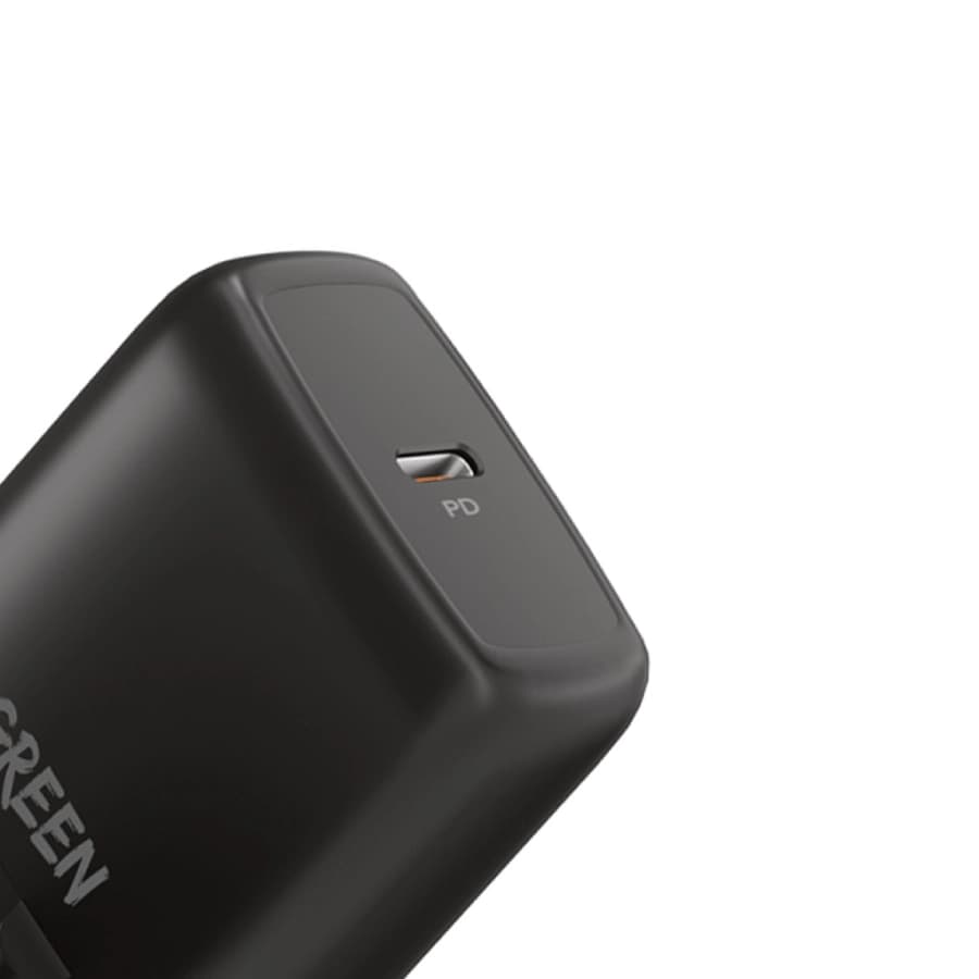 آداپتور تک پورت تایپ سی 20 وات گرین لاین Compact Wall Charger Type-C مدل GN20UKWCBK — تصویر ۲